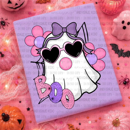 Boo, Ghost, Halloween, DTF Transfer