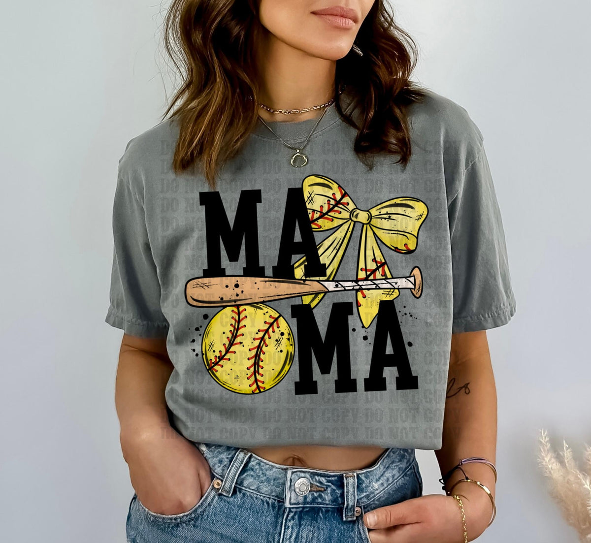 Mama, Softball, DTF Transfer