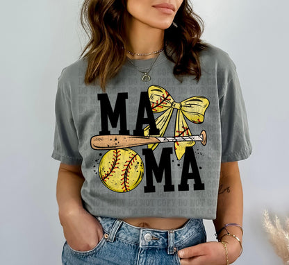 Mama, Softball, DTF Transfer