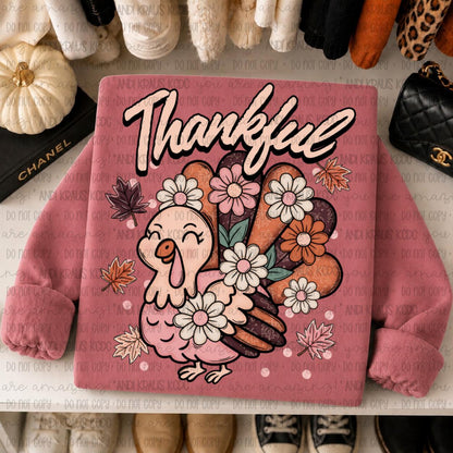 Thankful, Turkey, DTF Transfer