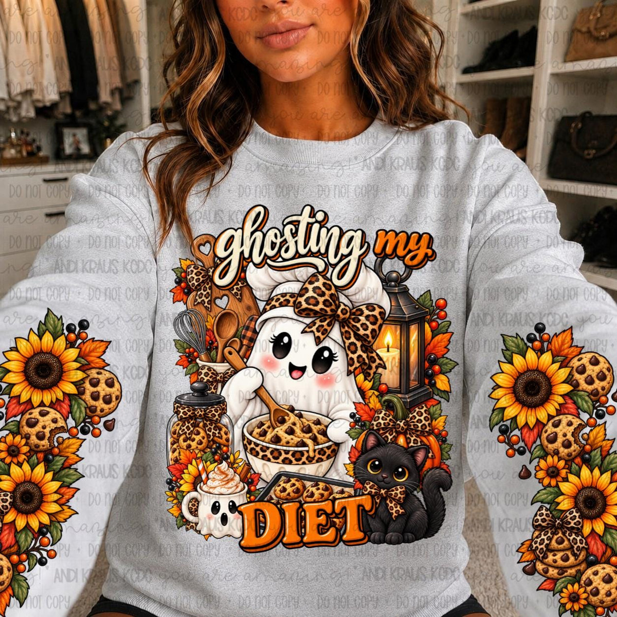 Ghosting, Diet, Halloween, DTF Transfer