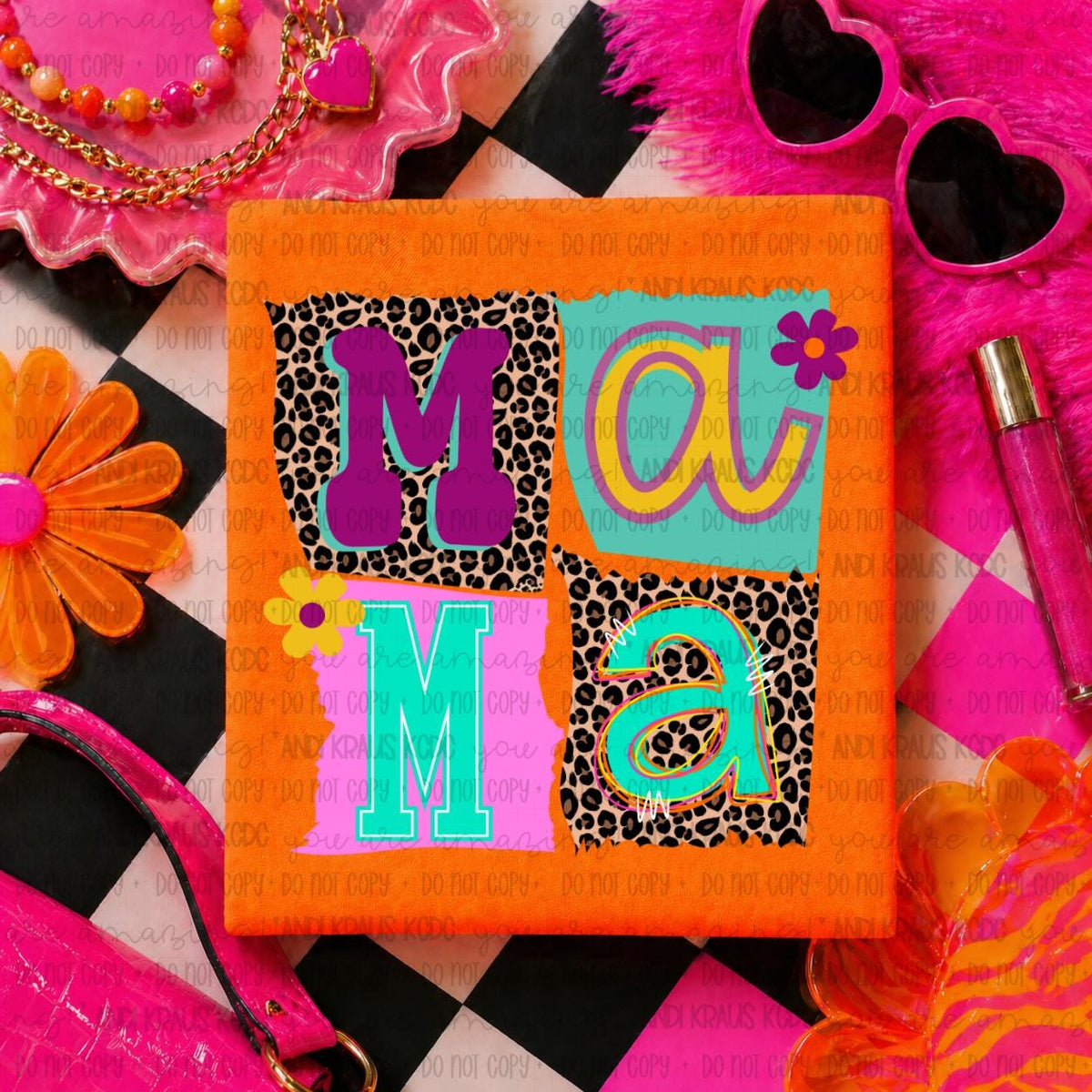 Mama, Square, DTF Transfer