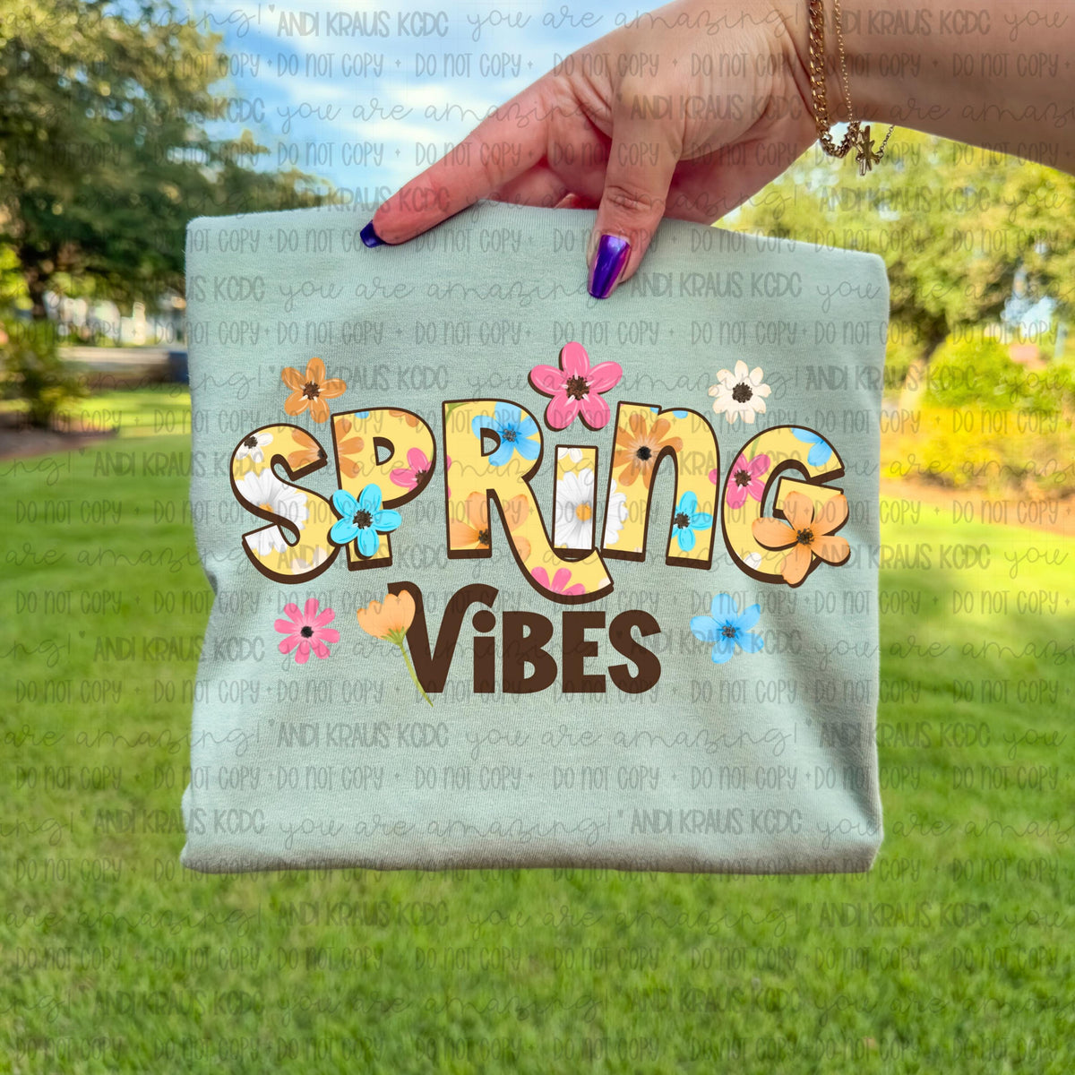 Spring, Vibes, DTF Transfer