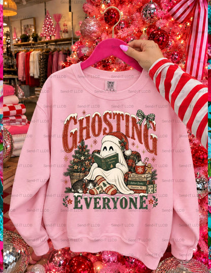 Ghosting Everyone, Christmas, DTF Transfer
