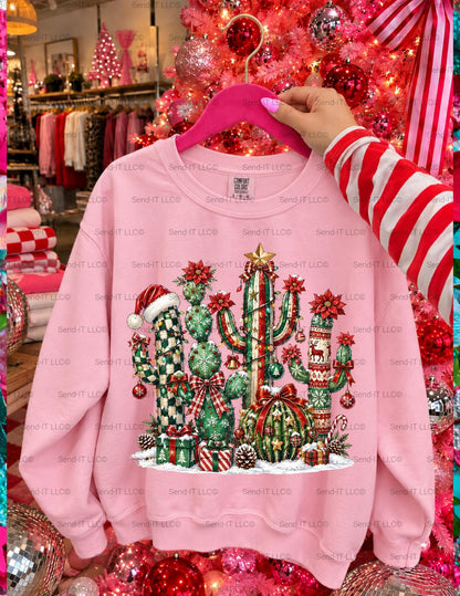 Christmas, Cactus, DTF Transfer