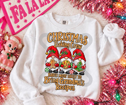 Baking Crew, Christmas, DTF Transfer