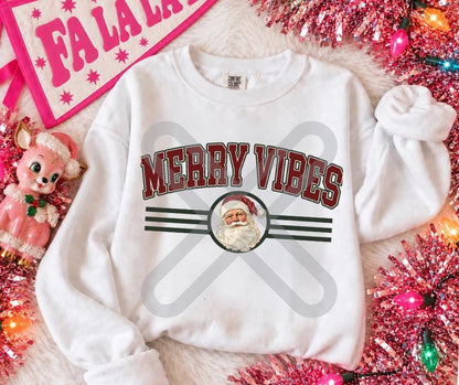 Merry, Vibes, Christmas, DTF Transfer