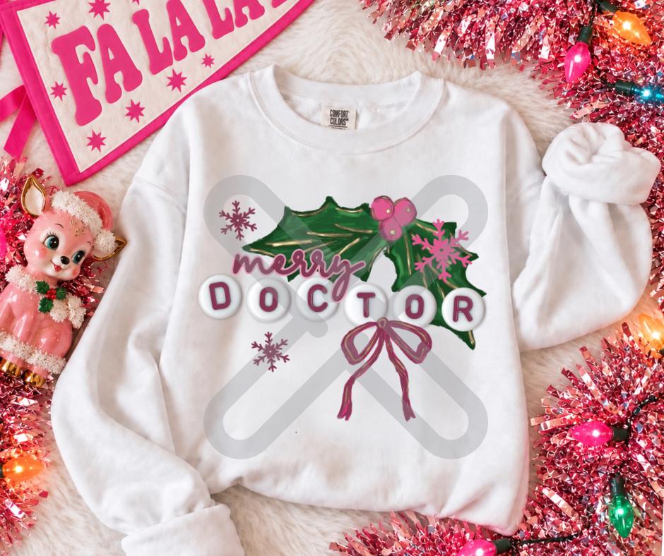 Merry, Doctor, Christmas, DTF Transfer