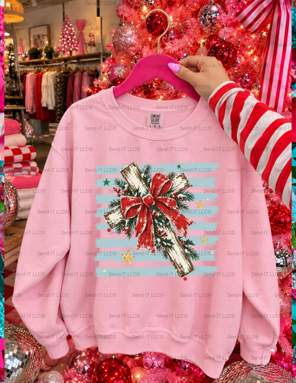 Christmas, Cross, DTF Transfer
