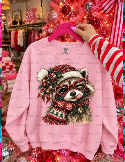 Christmas, Raccoon, DTF Transfer