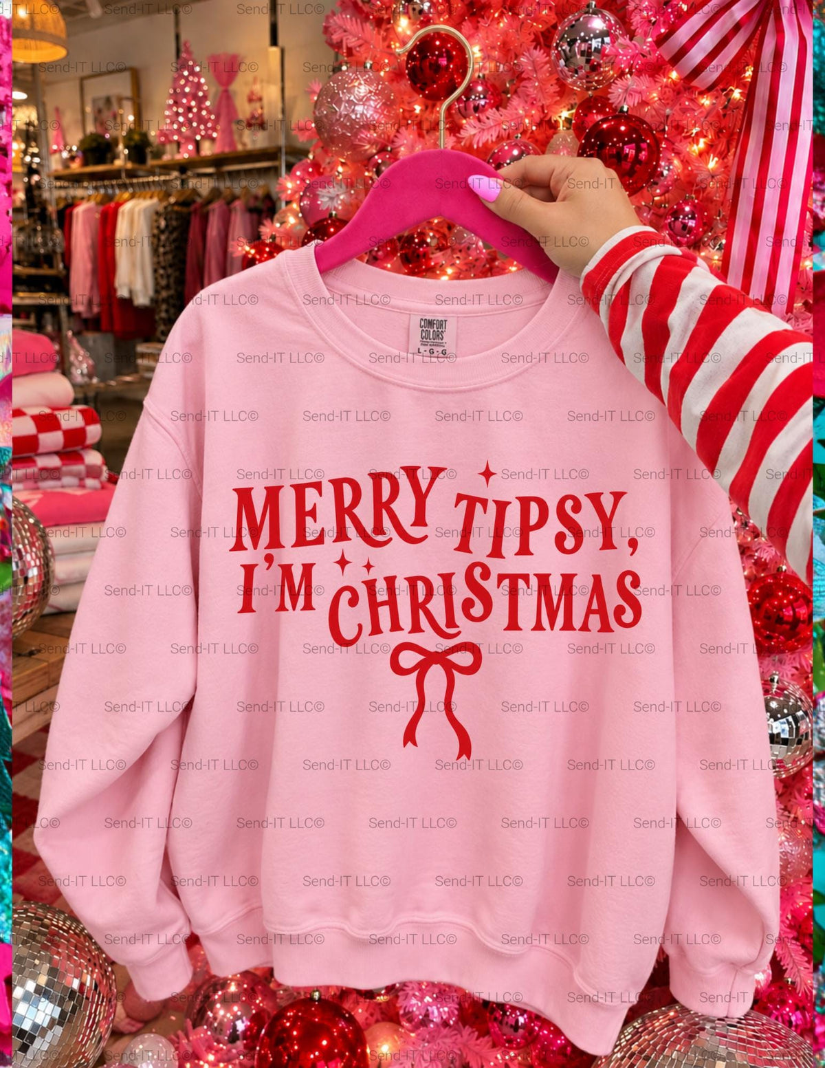 Merry Tipsy, DTF Transfer