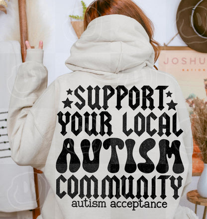 Support, Autism, DTF Transfer