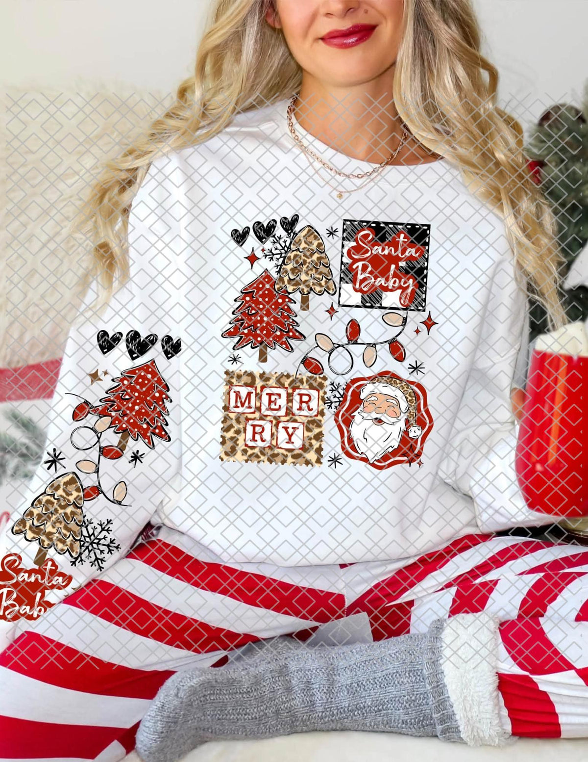 Santa Baby, Christmas, DTF Transfer