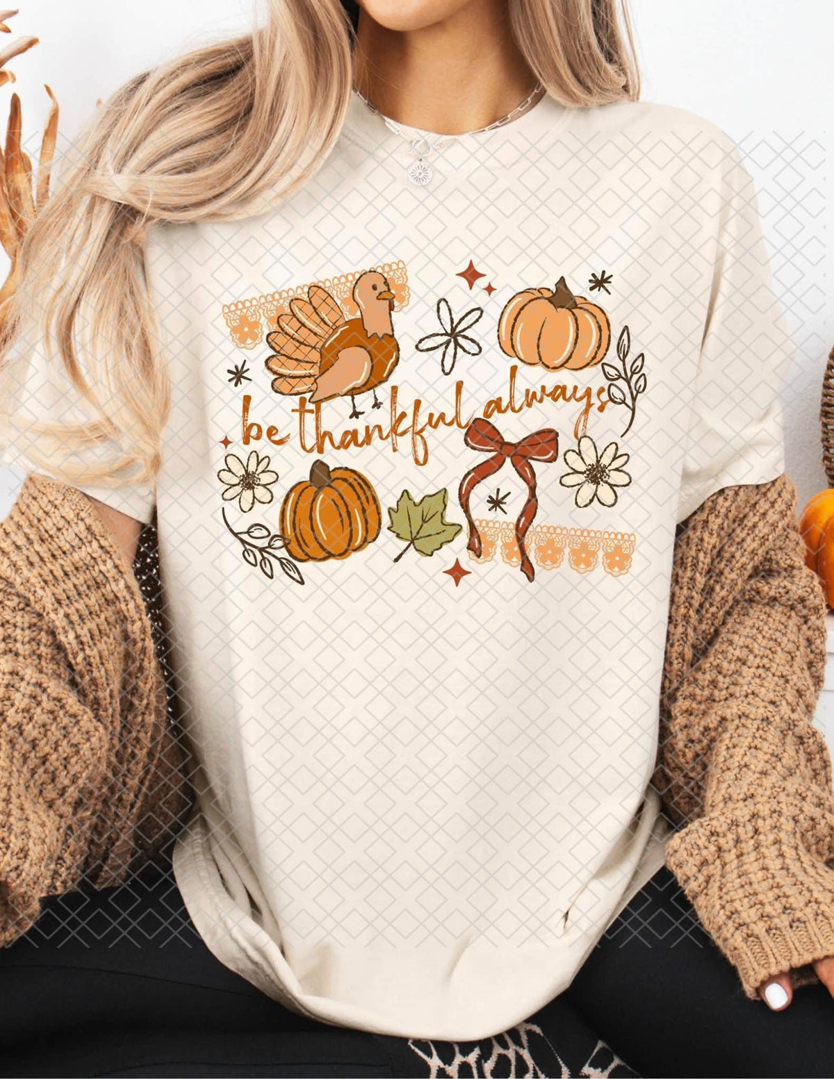 Be Thankful, DTF Transfer