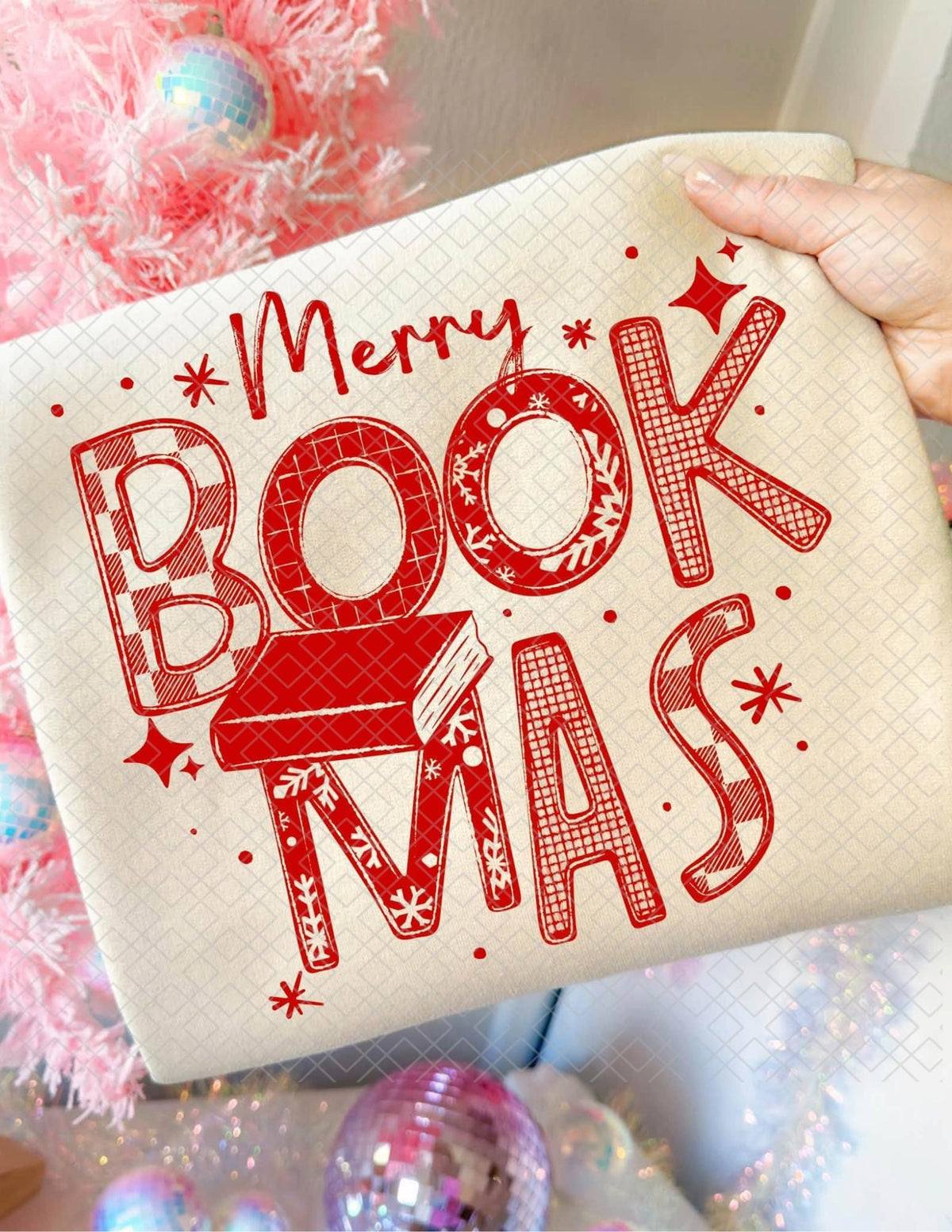 Merry Bookmas, DTF Transfer