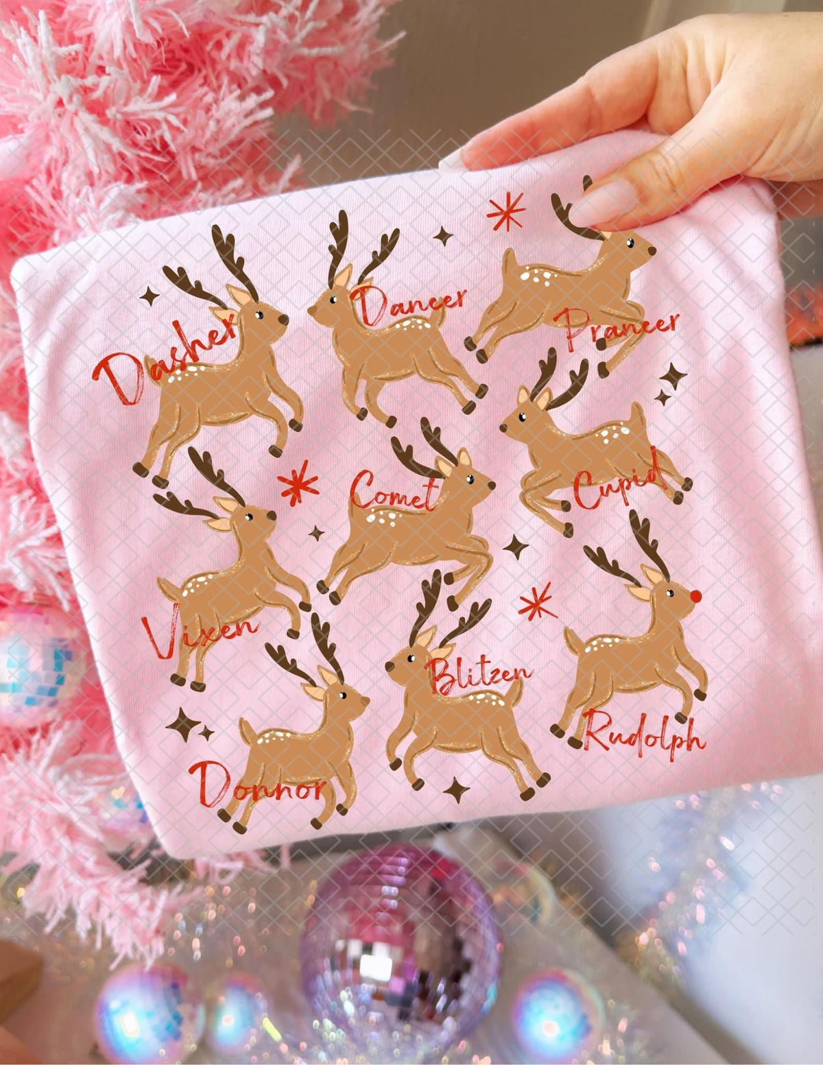 Reindeer, DTF Transfer