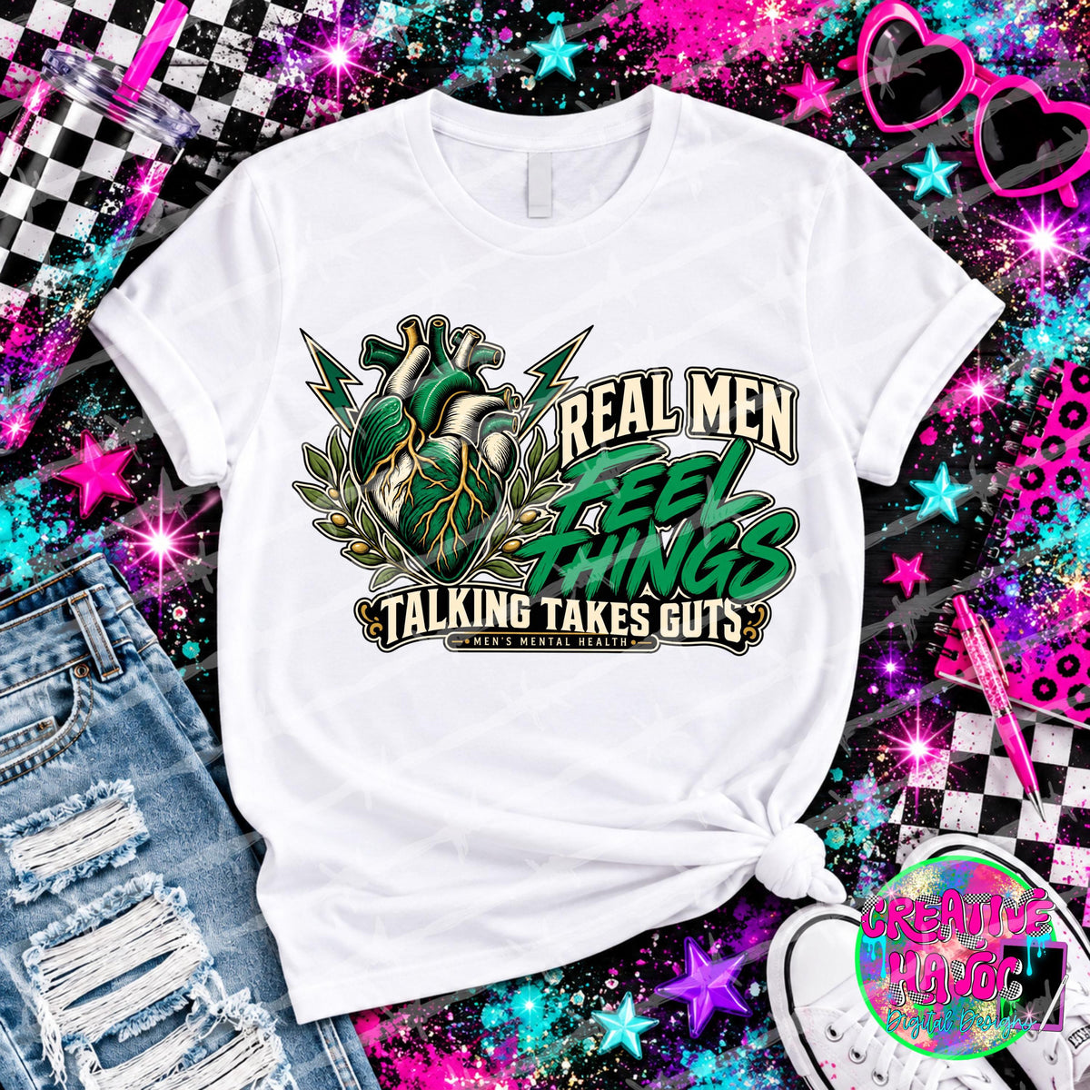 Real Men, DTF Transfer