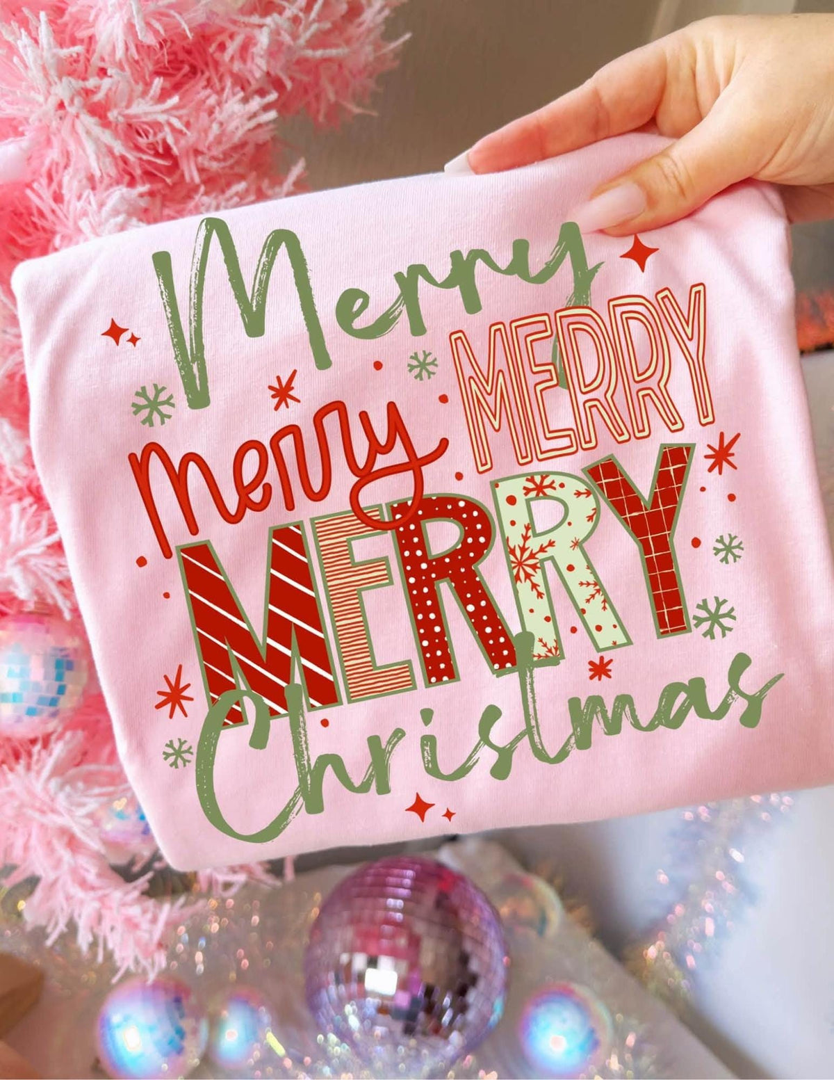 Merry, Christmas, DTF Transfer