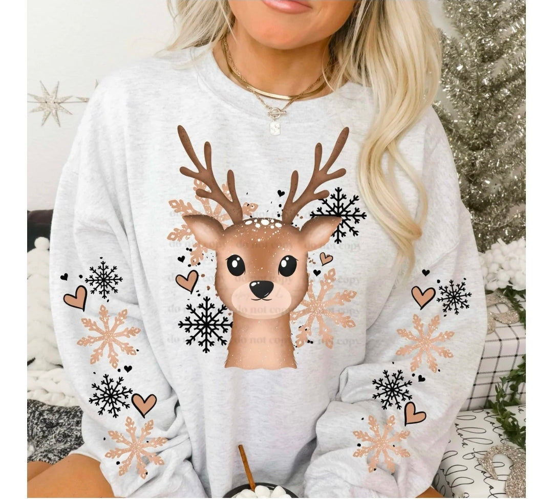 Deer and Snowflakes